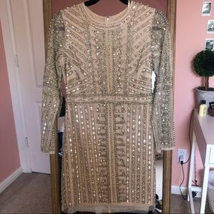 Gianni bini gold beaded dress